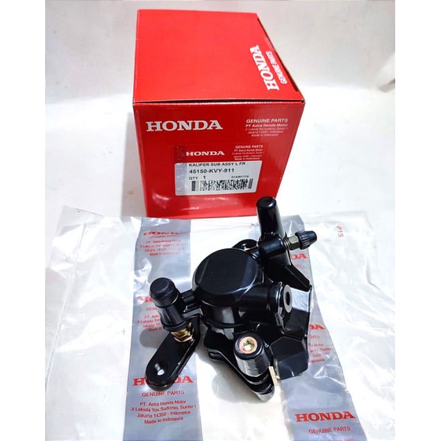 Bracket Caliper/KALIPER Sub ASSY L FR DEPAN KEPALA BABI DEPAN HONDA BEAT KARBU ORI (KVY) Original