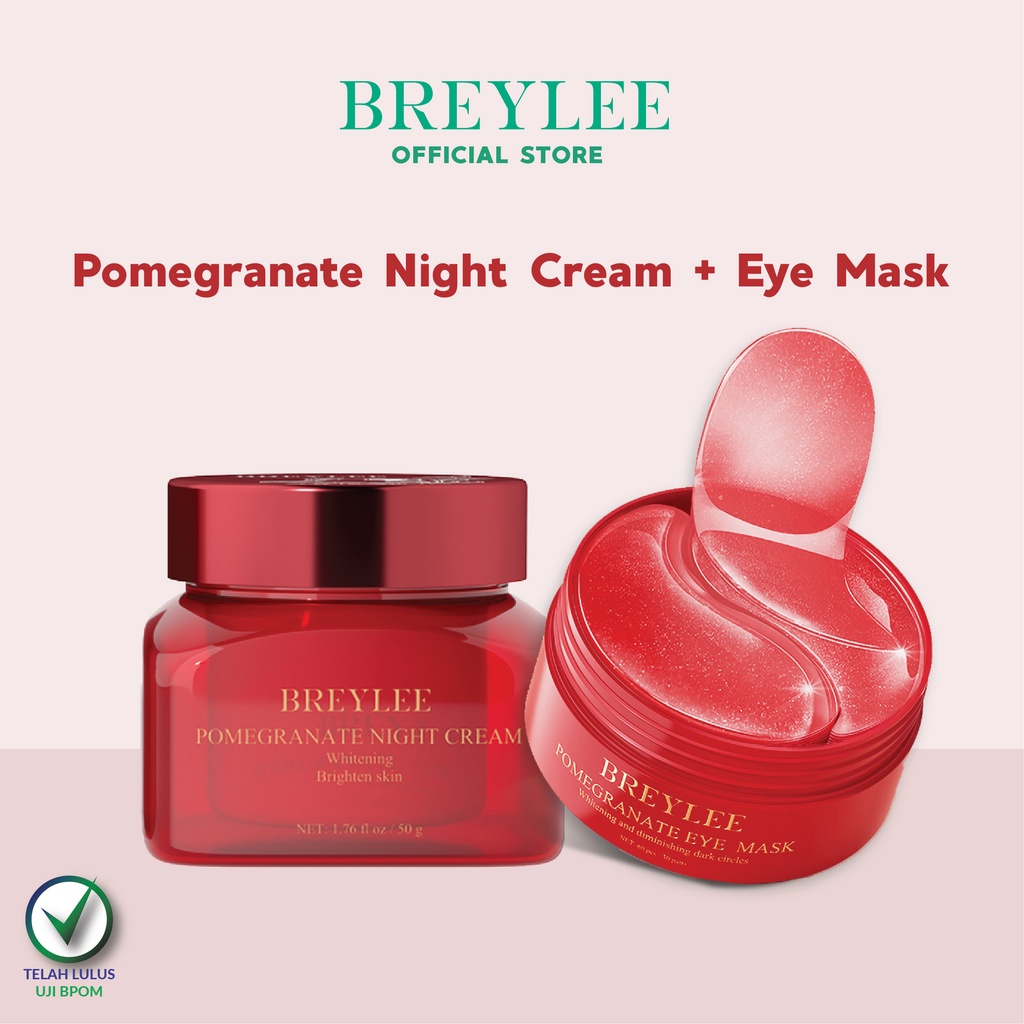 Jual BREYLEE Pomegranate Bundle Night Cream & Eye Mask Whitening