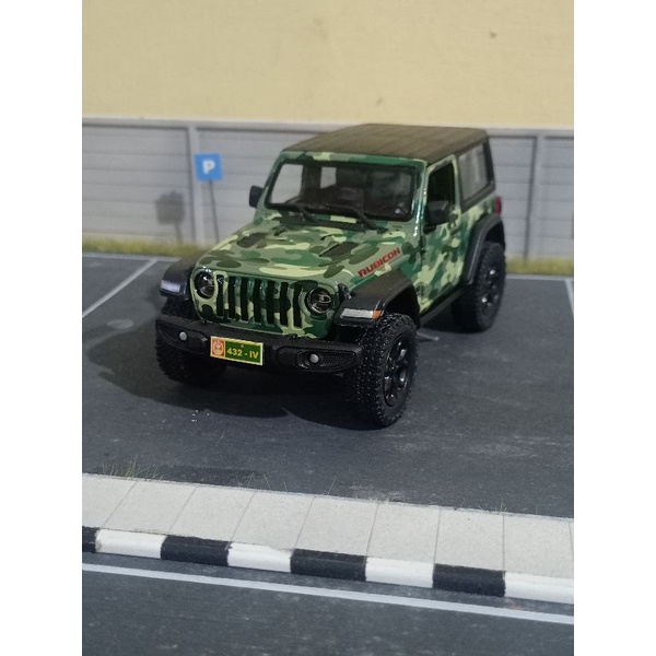 miniatur mobil Jeep Rubicon militer military