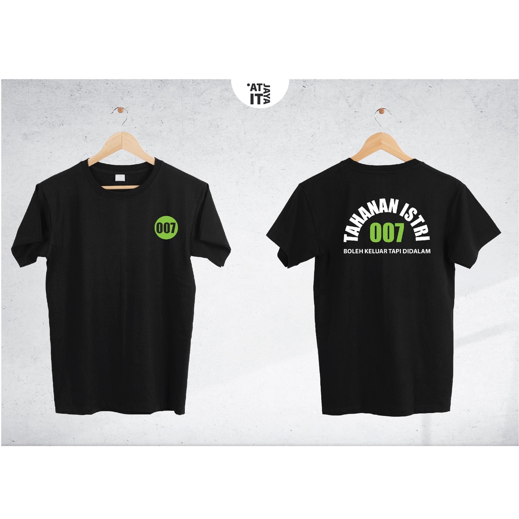 BAJU KAOS 24S SABLON DTF TULISAN TAHANAN ISTRI LENGAN PENDEK