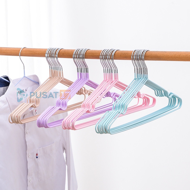Gantungan Baju Stainless Anti Karat Hanger Kawat Isi 10 Pcs — 6