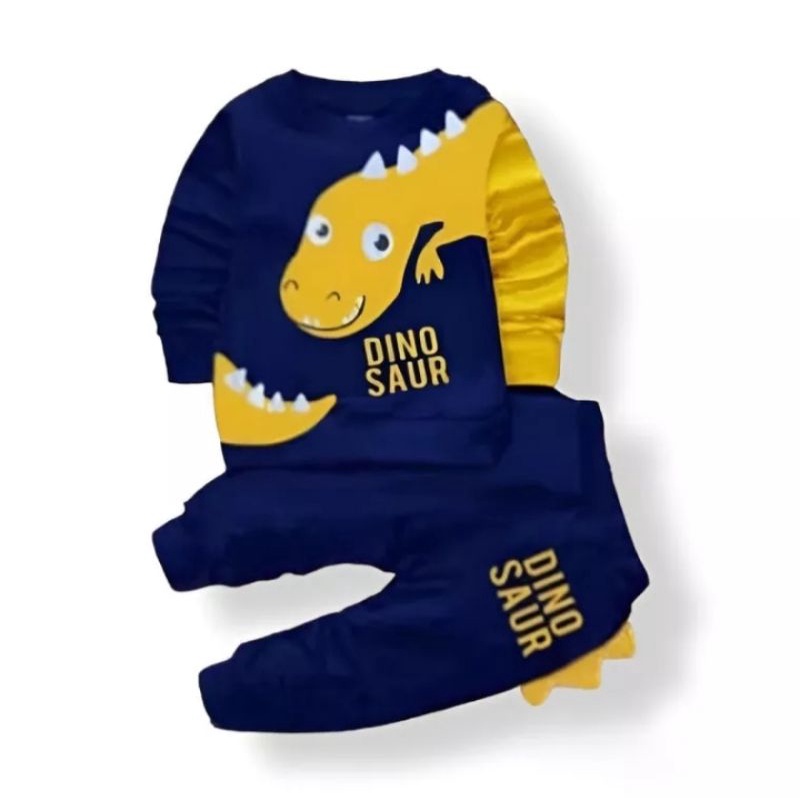 Setelan Sweater Anak Laki - Laki // Stelan Anak Dinosaurus Terbaru Dan Terlaris 1 - 8 Tahun