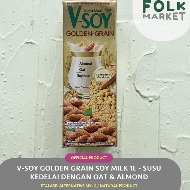 

10.10 FLASH SALE V-SOYS Golden Grain Soya Bean Milk 1L - Susu Kacang Kedelai VSoy V Soy !!