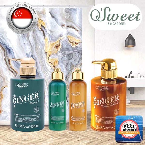 OSWEET Ginger Shampoo Daikin Conditioner - Perawatan Rambut Rusak Rontok Patah Frizzy Kulit Kepala Berminyak