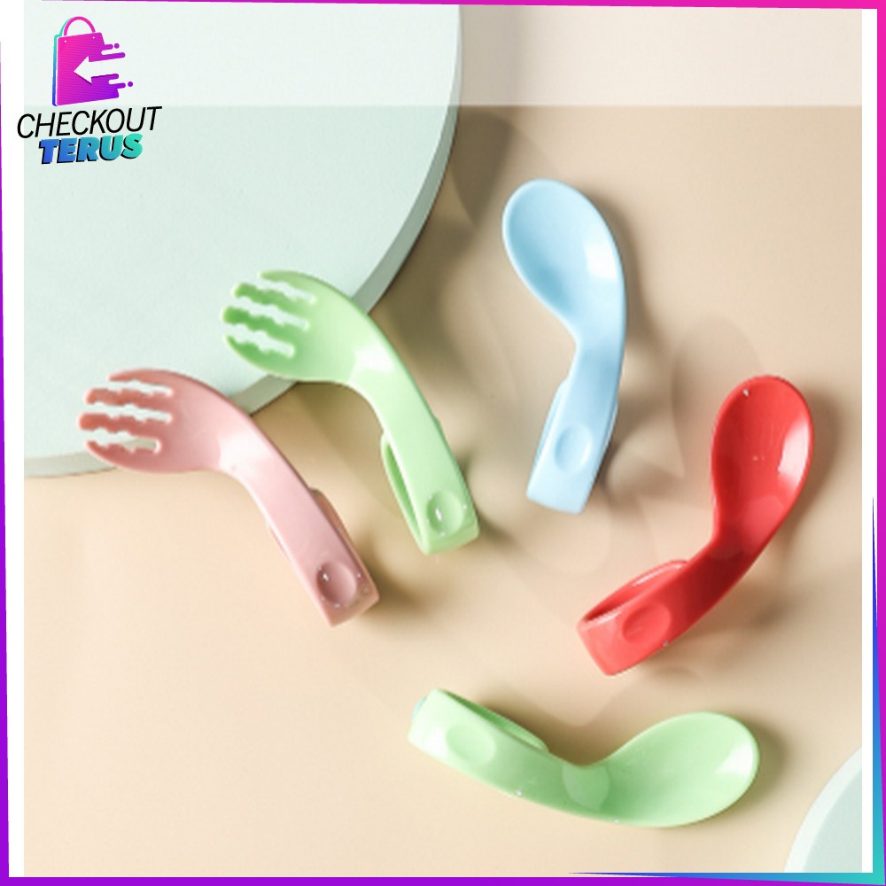 CT C705 Peralatan Makan Bayi Set Sendok Garpu Anak Belajar Makan Serbaguna Alat Makan Baby Training Anak Bayi Balita