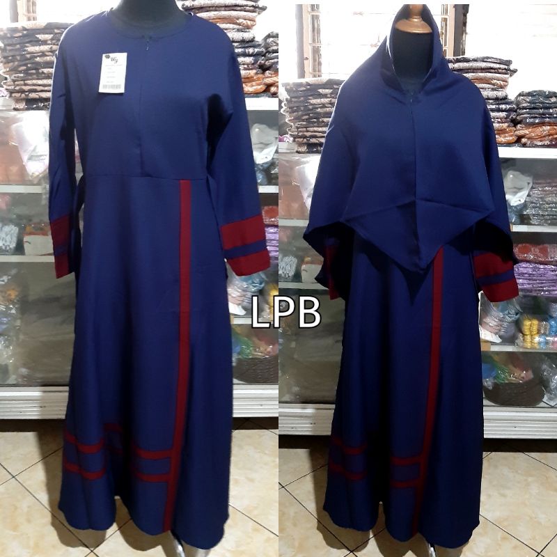 Gamis Set Hijab Jilbab / Fashion Muslim Moscrepe #4