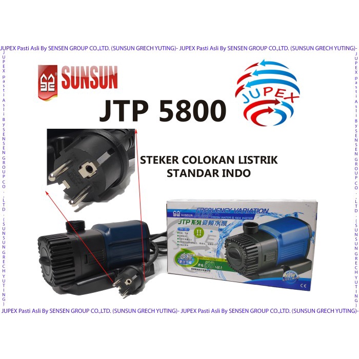 WATER PUMP ORIGINAL SUNSUN JTP 5800 POMPA IKAN AIR KOLAM AQUARIUM