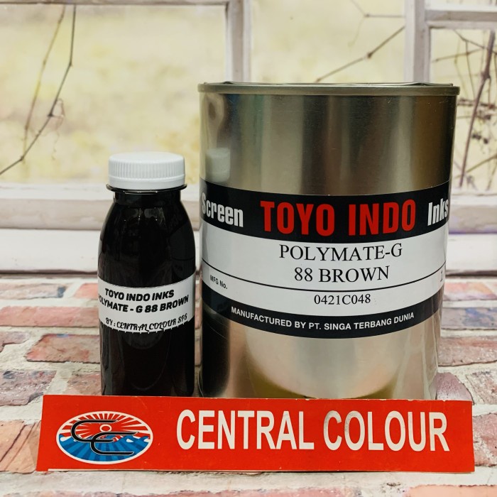 

Produk Tinta Toyo Polymate-G 88 Brown Tinta Sablon Plastik - 100Gr Promo