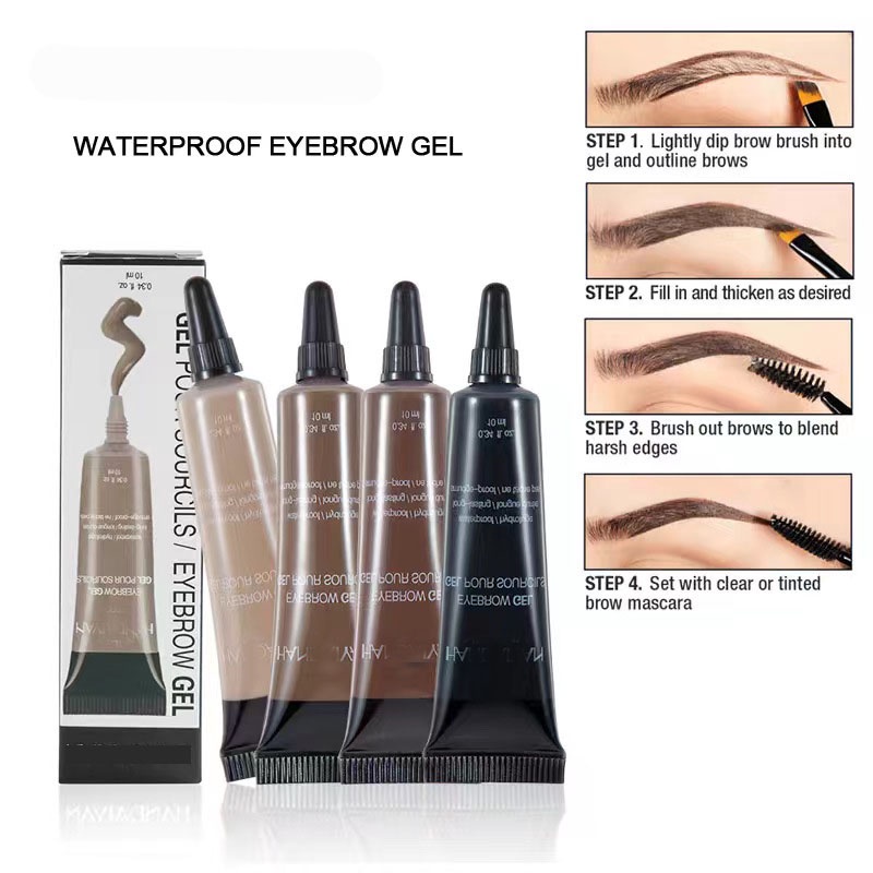 cod★ready★ Stereoscopic eyebrow cream persistent sweat and excellent color not easy to make up the perfect eyebrow pelembab alis waterpoof eyebrow gel globallagilaku