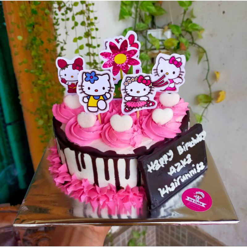 

kue ulang tahun karakter hellokitty uk 20cm & 16cm