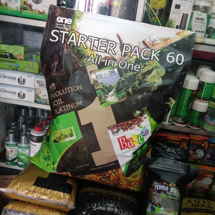 STARTER PACK TANK 60CM ONE RISET AQUASCAPE SOIL DLL
