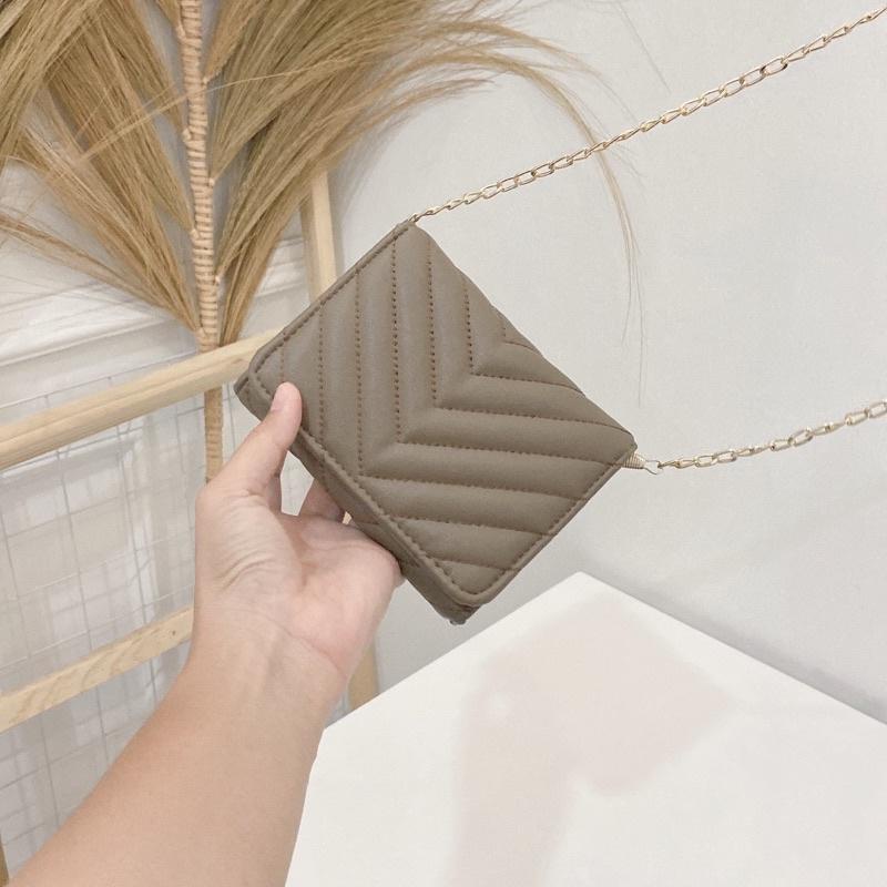 DOMPET SELEMPANG WANITA ASHALINA / DOMPET TALI RANTAI VIRAL