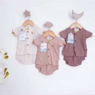 SETELAN BAJU BAYI - BABY HAI SET PANJANG / PENDEK NEW BORN PINK BIRU COKLAT HIJAU