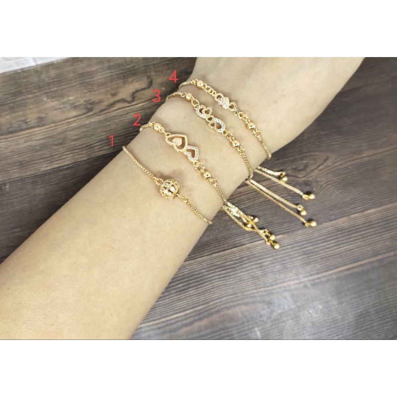 Fifi Fashion Gelang Serut Fashion Model Perhiasan Lapis Emas 18K G0013