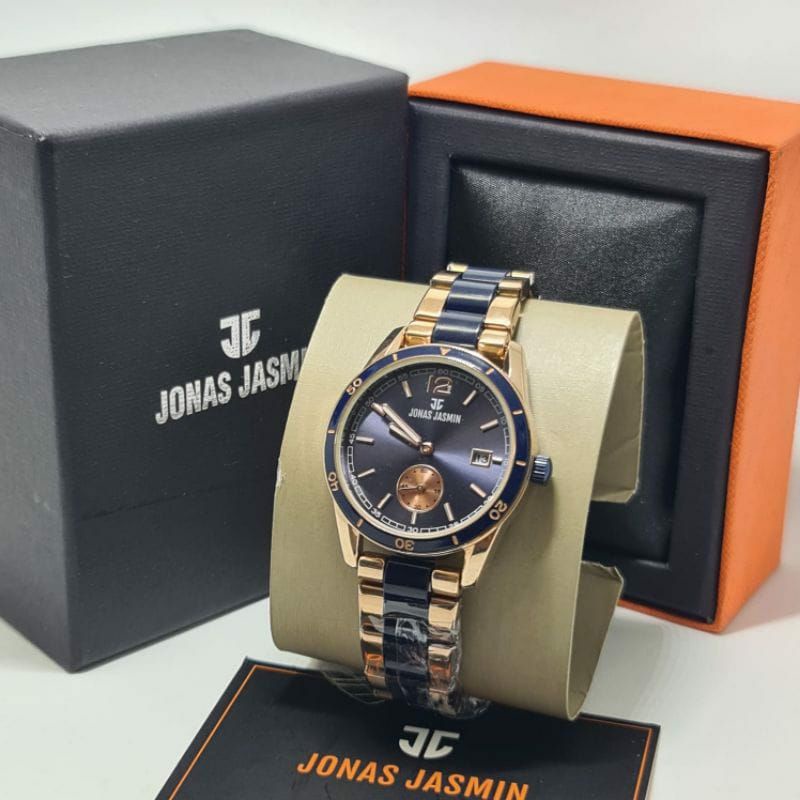 Jam Tangan Jonas Jasmin Chronograph Analog Terlaris Pria Wanita Kasual