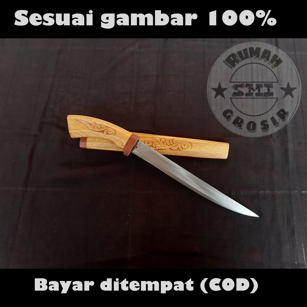 Pisau Sembelih Tarisi Ukir Baja Baja Per Keren