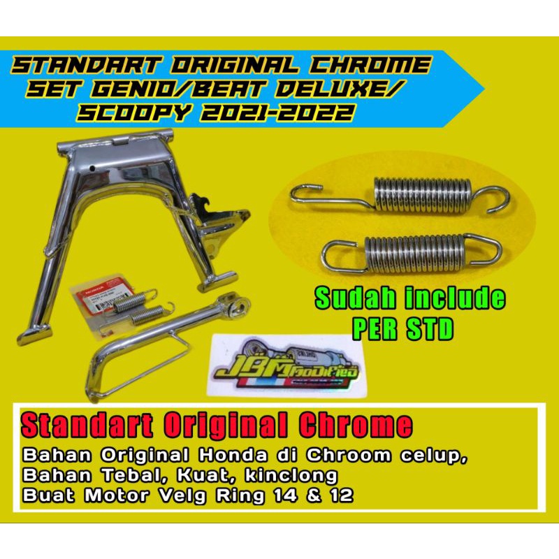 Standart set Chrome Genio,Beat Deluxe,Scoopy R12 New Original Honda Velg Ring 14/12