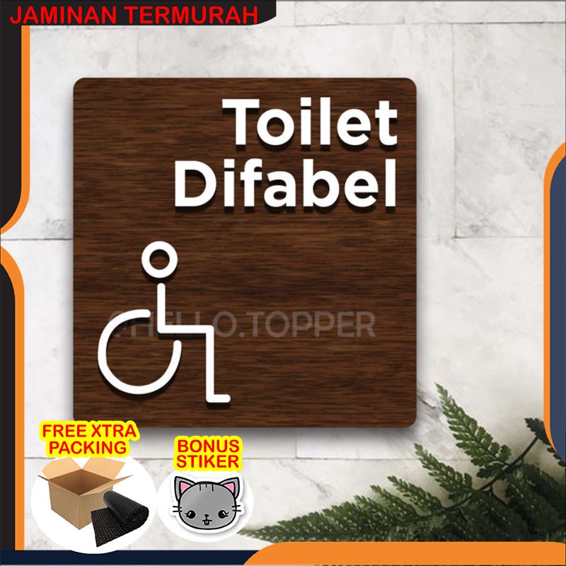 

Promo Sign Toilet Difabel Kayu Kotak | Signage Restroom | Papan Kayu Elegan