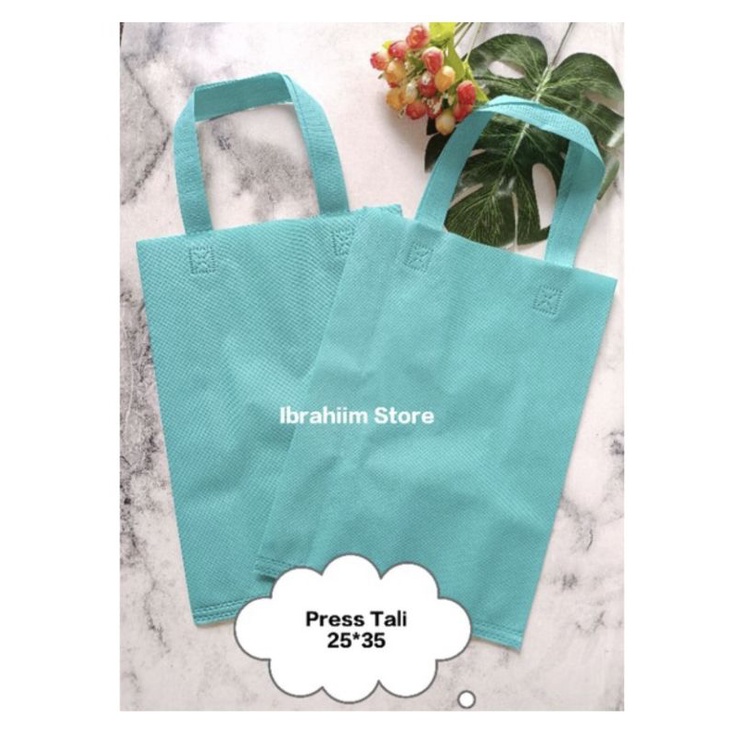 

12 PCS TAS SPUNBOND POLOS TEBAL UKURAN 22X30X8 CM / TAS SOUVENIR / TAS SONGGONG