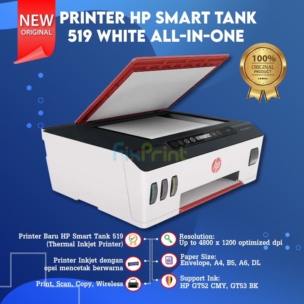 SmartTank 519 Printer All-In-One Print Scan Copy Wirelles Inkjet