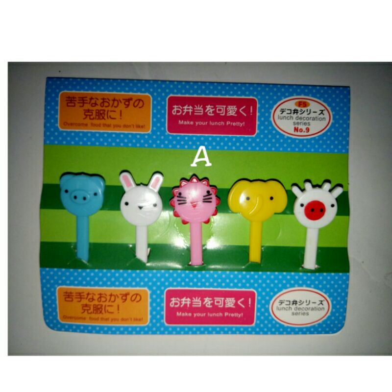 TUSUK BENTO FOOD PICK BINATANG BEKAL ANAK