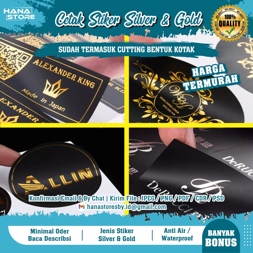 

CETAK STIKER KOTAK PERSEGI SILVER / STIKER GOLD / STIKER LABEL ANTI AIR / STIKER CHROME / STICKER MAKANAN KEMASAN PRODUK BOTOL MINUMAN CUSTOM