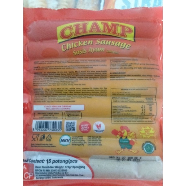 

Sosis Ayam Champ 375 gr