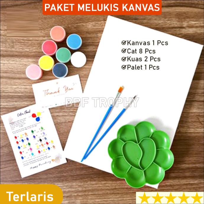 

Paket Melukis Kanvas / Canvas Painting 30x20 Siap Pakai