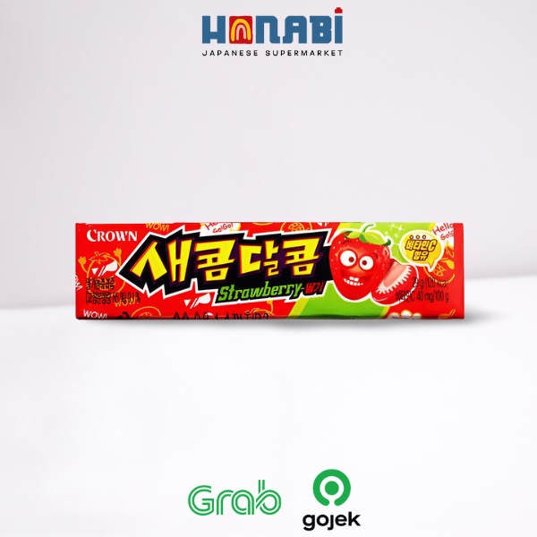 

Crown Sweet Sour Candy Strawberry 29g - Permen Asam Manis Stroberi Made In Korea