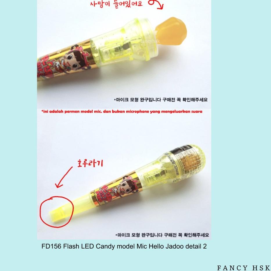 

TERLARIS BRANDS FESTIVAL ORI KOREA FLASH LED CANDY MODEL MIC HELLO JADOO FD156 buruan