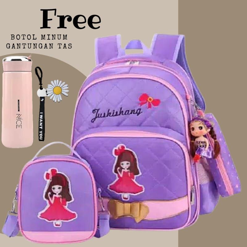 (COD)Tas Ransel BIDADARI_Ratu/ Fashion Anak Sekolah 4 Warna
