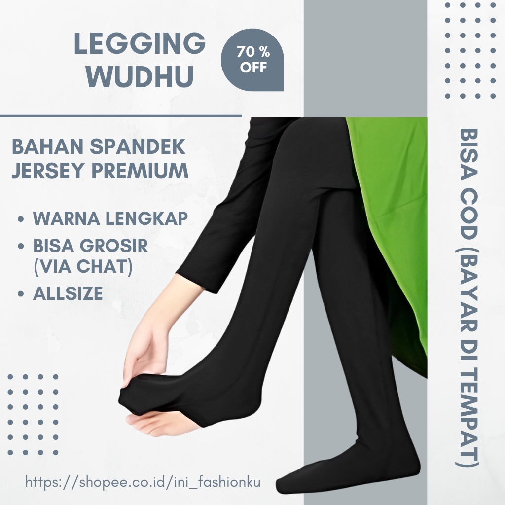 LEGGING WUDHU PREMIUM BEST SELLER Original by INI_FASHIONKU  hijab Leging Wudhu Muslimah Celana Laging Wudu