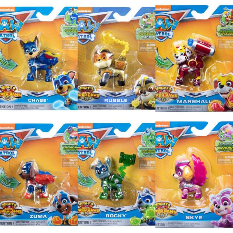 Paw Patrol Mighty Pups Super Paws Figure aset Original Murah