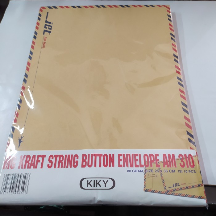 

Unik Amplop Coklat Folio Air Mail Kiki 80G 25X 35Cm Isi 10 Pcs Berkualitas