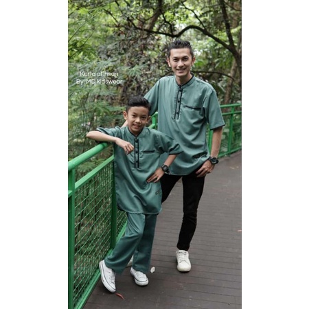 Baju Koko Muslim Couple Ayah &amp; Anak Kurta Al-Ihsan ||by MD Kidswear