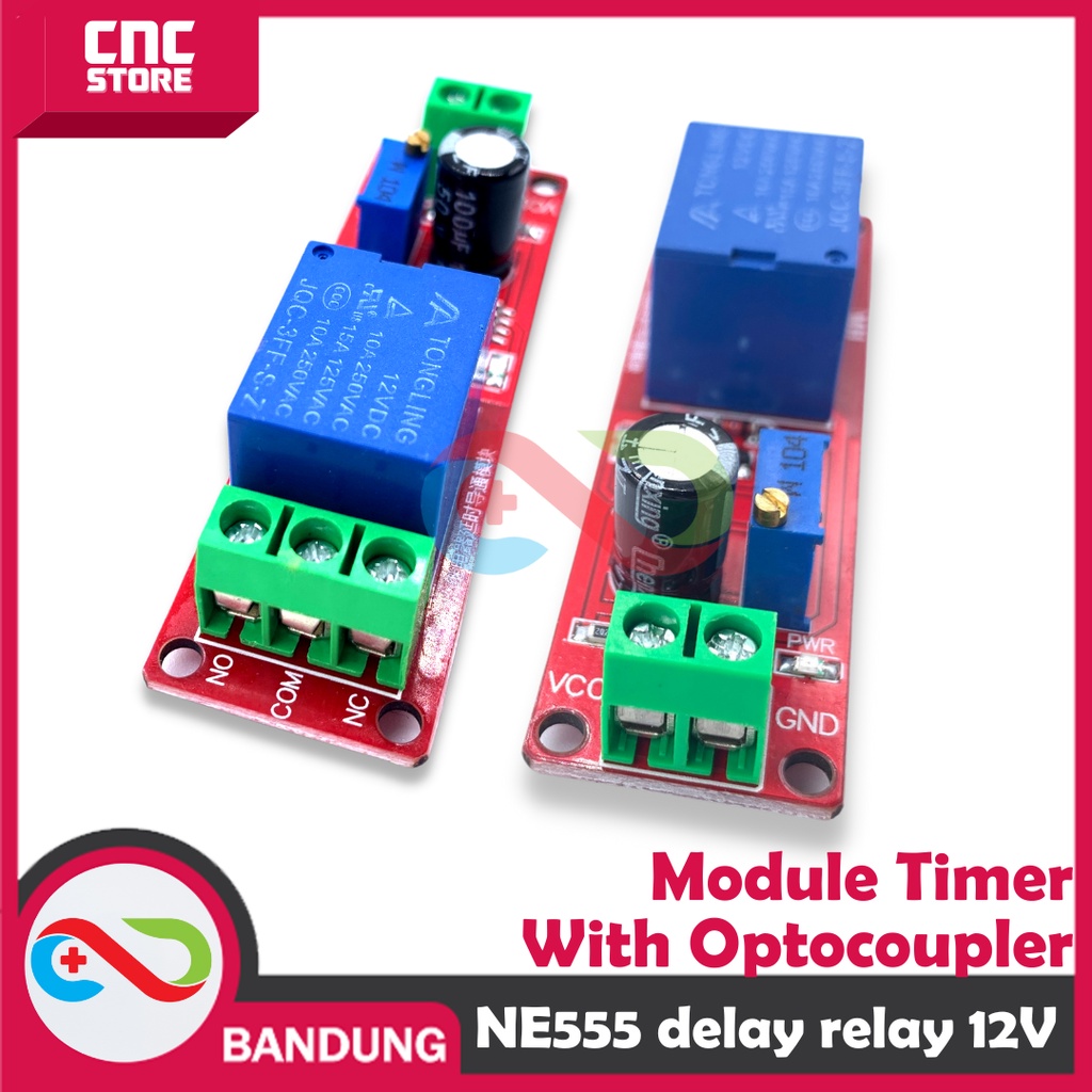 NE555 DELAY RELAY 12V MODULE TIMER WITH OPTOCOUPLER