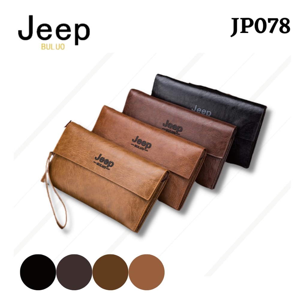 Tas Clutch Kulit Premium Jeep Buluo - Dompet Pria & Wanita Import Original untuk Pesta & Kerja