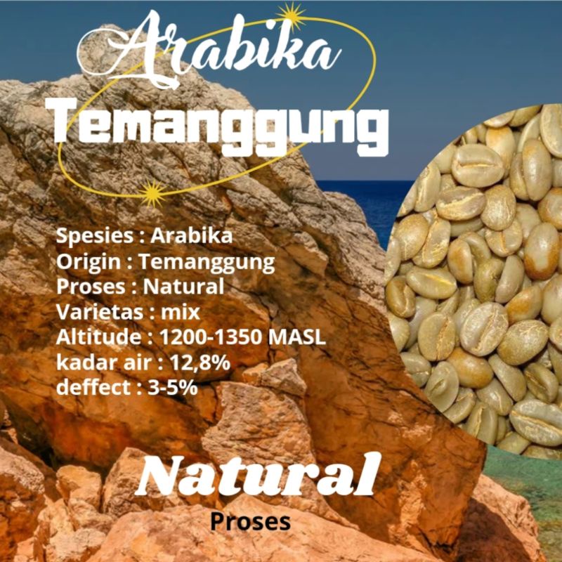 

greenbean / biji kopi arabica temanggung - Natural 1kg