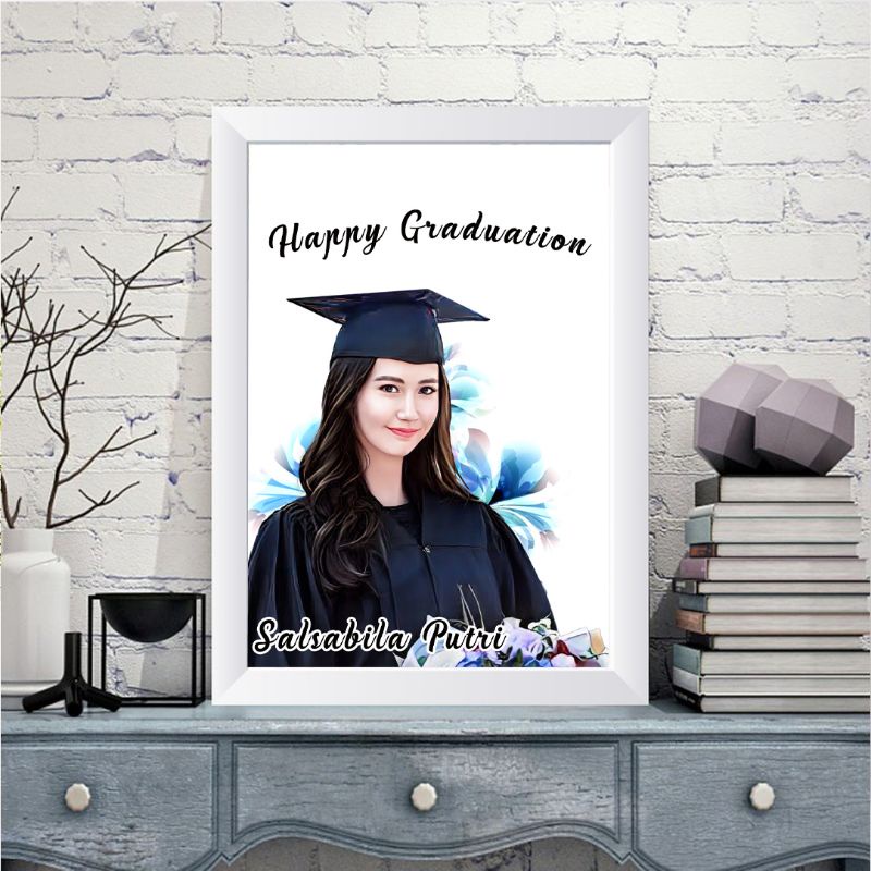Jual CUSTOM FOTO WISUDA | HADIAH FOTO WISUDA | VEXEL ART WISUDA