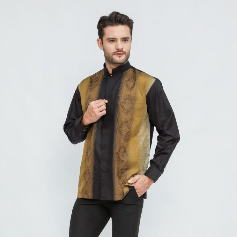 BAJU KOKO MUSLIM BAMUS BHS MASTERPIECE WARNA HITAM GOLD