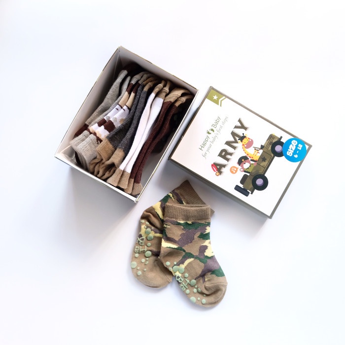 Happy Baby Army Socks Kaos Kaki Bayi Isi 6 Pasang