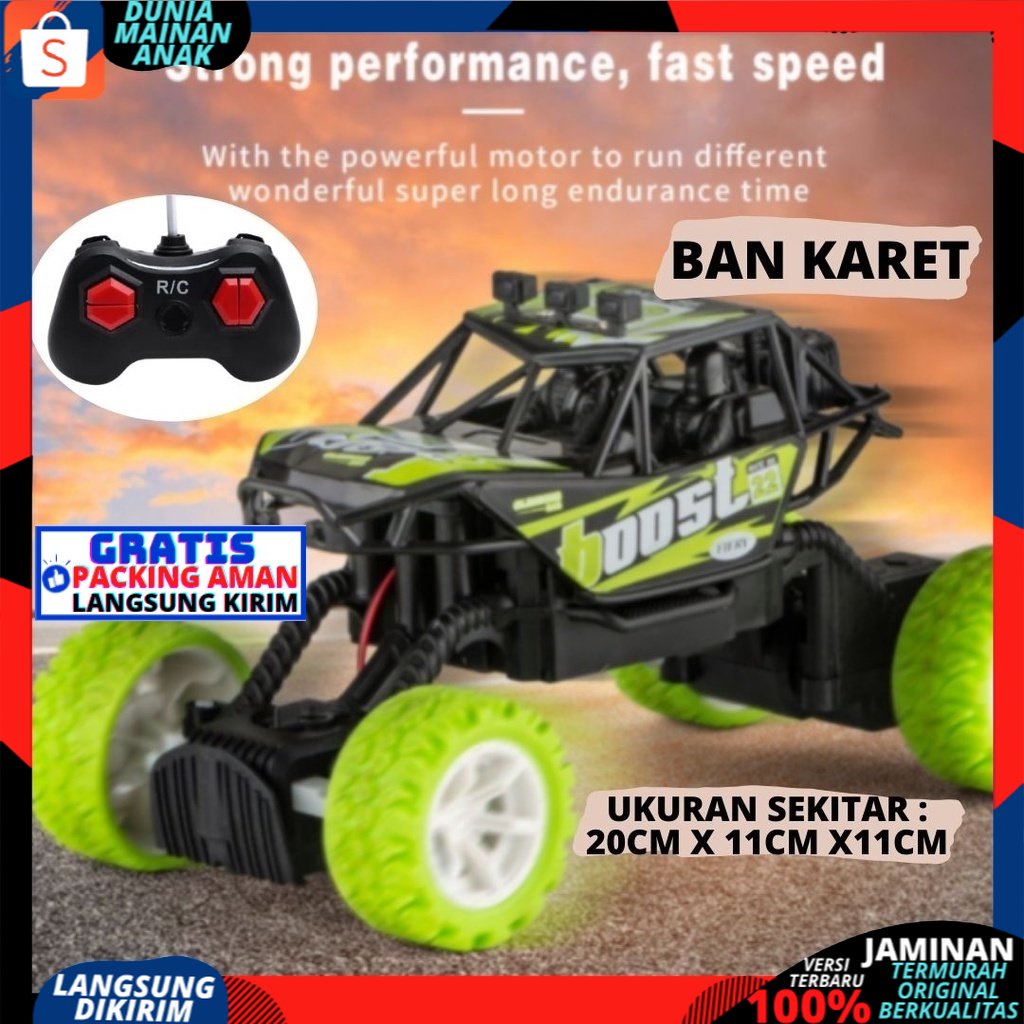 MAINAN ANAK MOBIL REMOTE CONTROL RC MONSTER CHARGE CROSS COUNTRY SKALA 1:20 BOST MONSTER BERLAMPU KOLONG