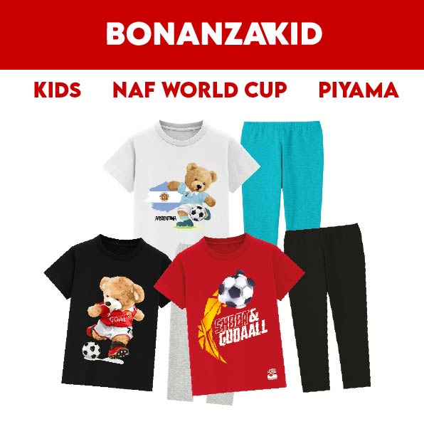 Baju Tidur Anak Laki Laki Piyama Anak Laki Laki World Cup Whale Usia 2 Sampai 8 Tahun Bahan Katun Combed 30s