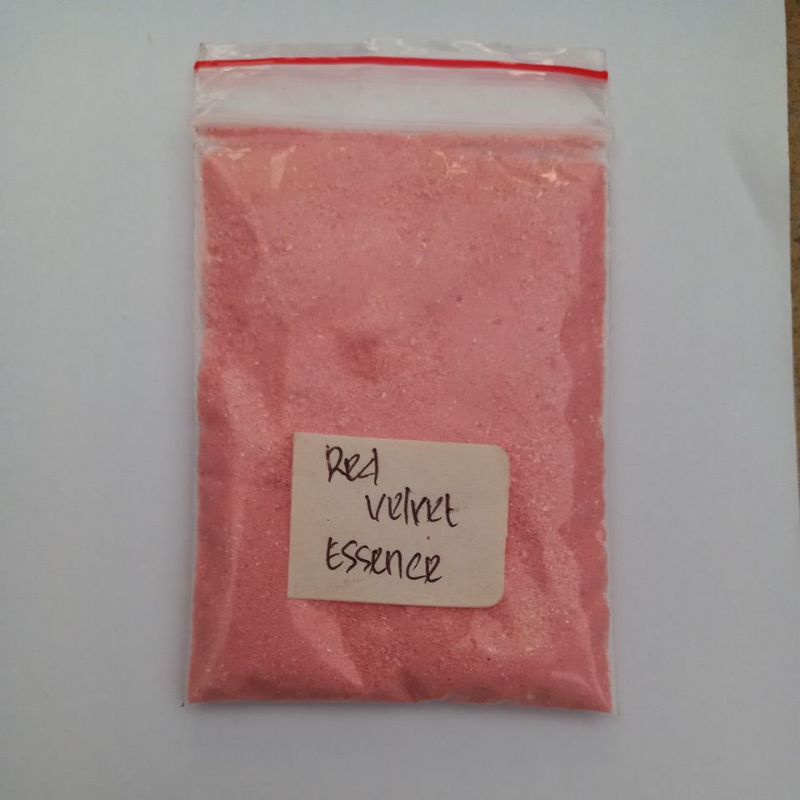 

Bubuk Essence Red Velvet 50 gram, Jual bubuk essence Red Velvet Powder Murah Halal Good Aroma esen