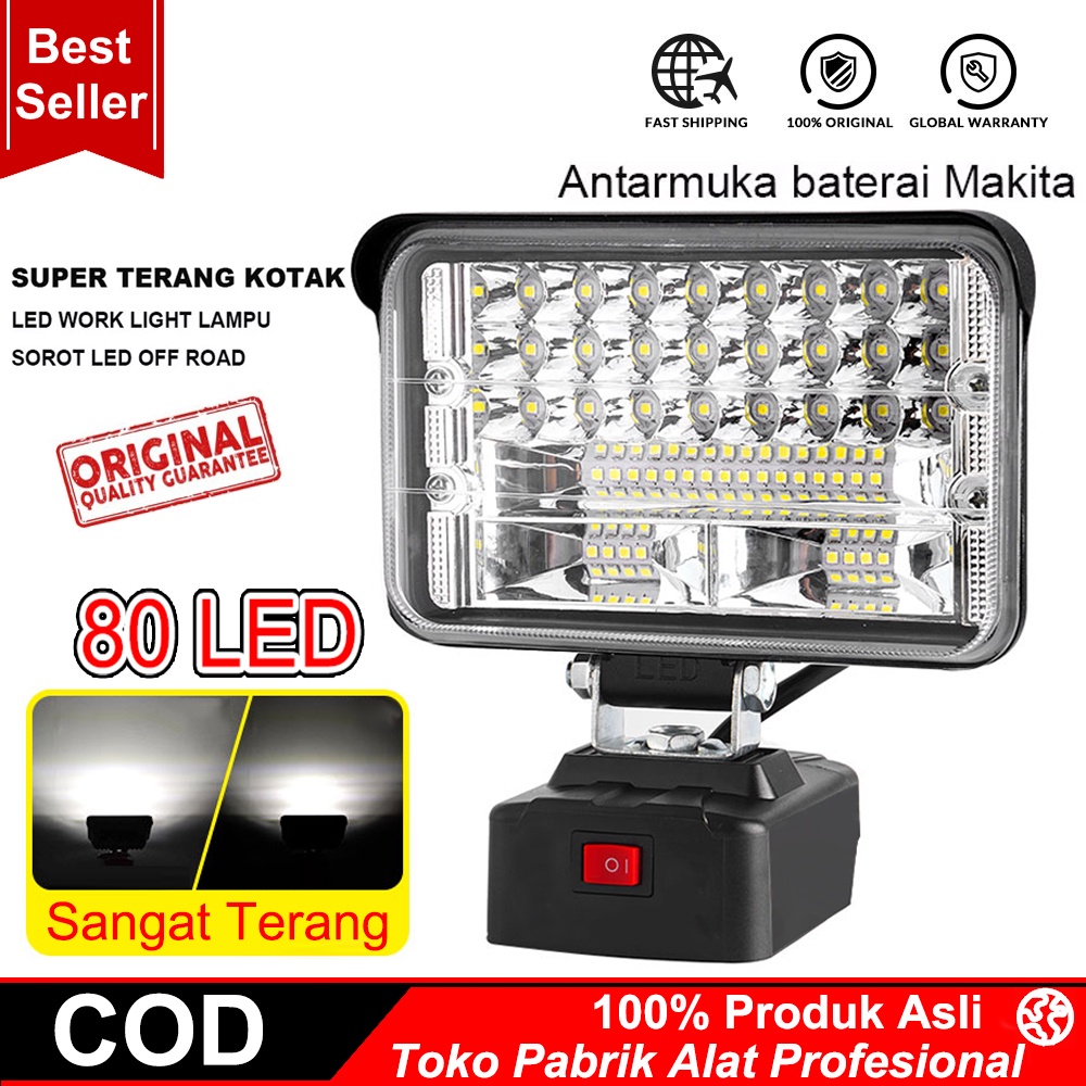 COOFARI LED lampu cordless Antarmuka baterai Makita LED work light LAMPU SOROT LED bisa COD