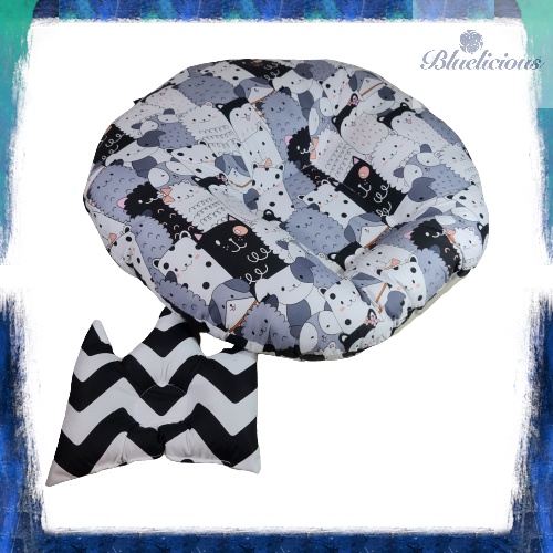 Sofa Bayi - Motif Kucing Abu