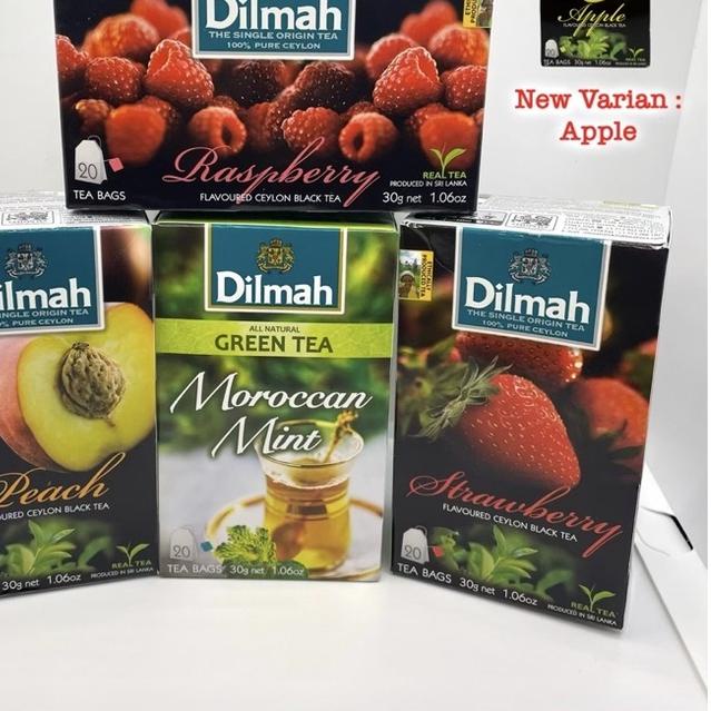 

FREE ONGKIR!Dilmah Tea - 20 Tea Bags - Apple Apel , Strawberry , Peach , Moroccan Mint , Caramel , Vanilla And Blueberry , Ginger & Honey|RA4