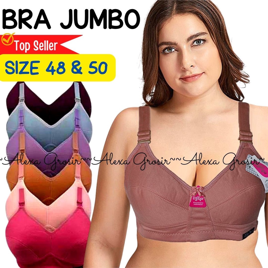 Sport Bra Cup Besar - BH Wanita Tanpa Kawat Tanpa Busa Size Jumbo 48 - 50