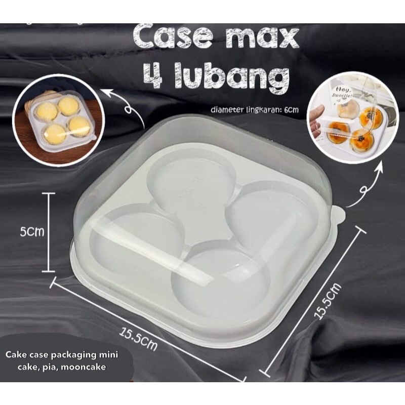 

Cake Case Mika Packaging Mini Cake Kue Pia Mooncake 4 Lubang