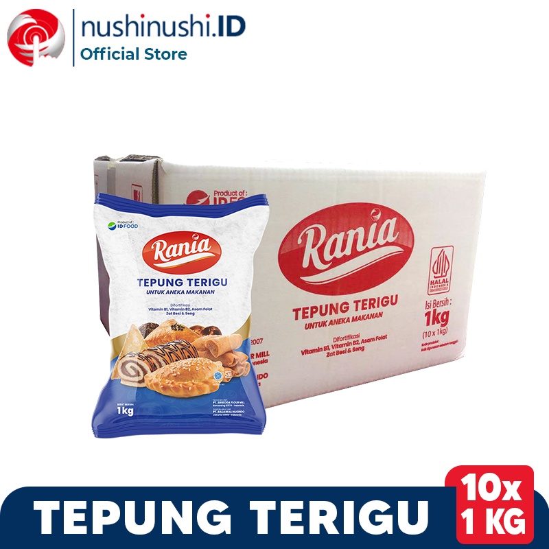 Jual Rania Tepung Terigu Serbaguna 1 Karton/10 Pcs @ 1 Kg | Shopee ...